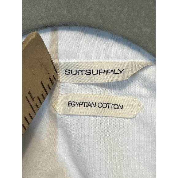 Suitsupply‎ Tuxedo Shirt 44/ 17.5 Men Slim Fit Egyptian Cotton French Cuff - Picture 5 of 14